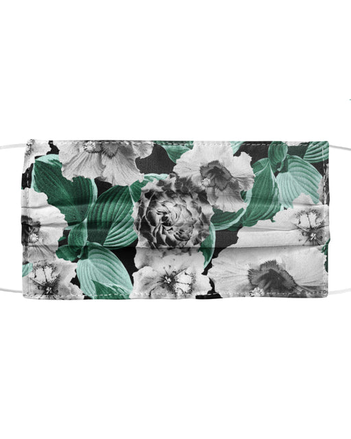Black and White Floral Garden Glamor Mask
