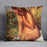 Bathing sitting on a rock by Renoir Cushion