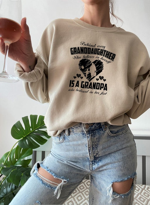 Behind Every Daughter Who Believes In Herself Is A Dad Who Believed In Her First Sweat Shirt