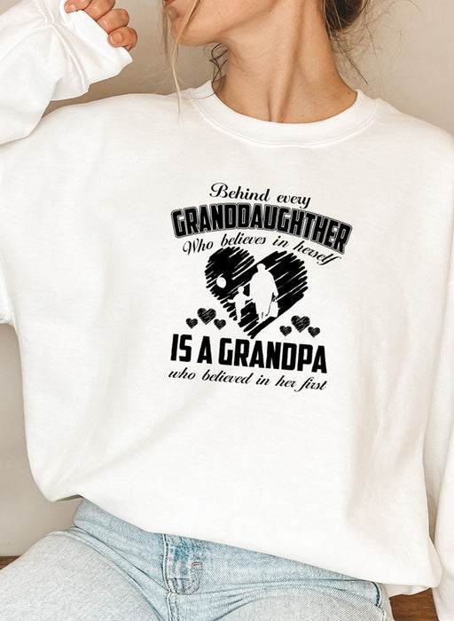 Behind Every Daughter Who Believes In Herself Is A Dad Who Believed In Her First Sweat Shirt
