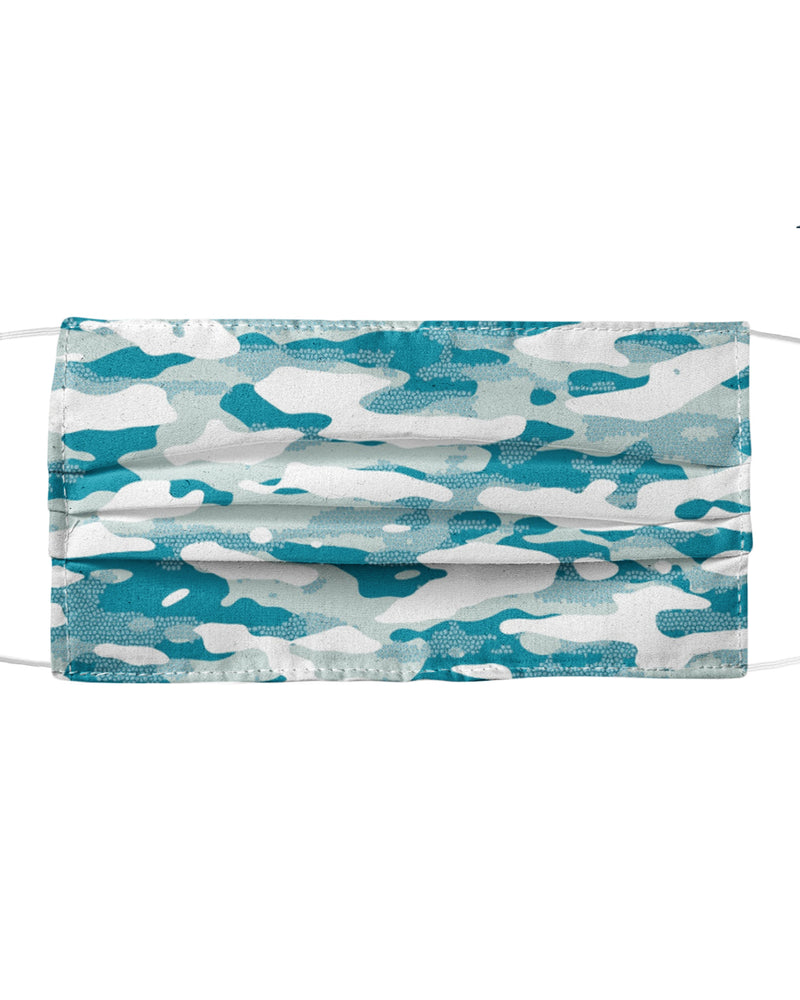 Blue Camouflage Pattern Mosaic Style Plakat Mask