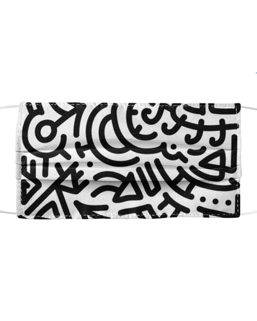 Bold Black Marker Doodle Lines Mask