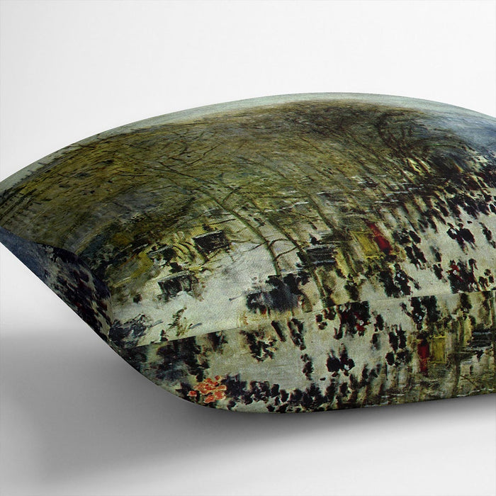 Boulevard of Capucines by Monet Cushion
