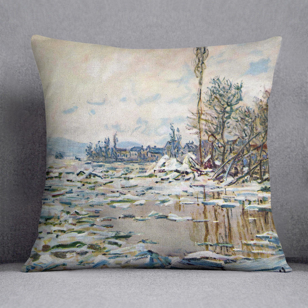Break Up of Ice by Monet Cushion