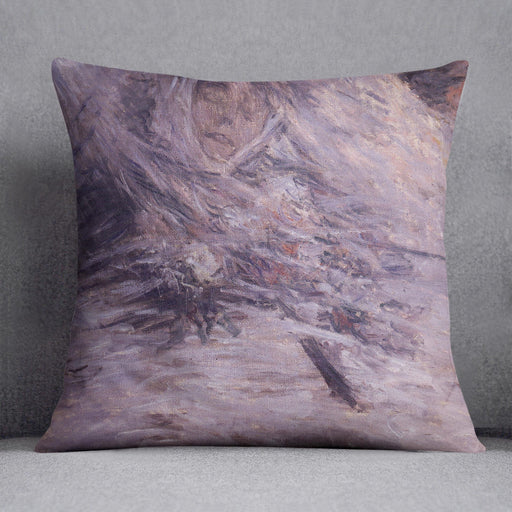 Camille Monet sur son lit de mort by Monet Cushion