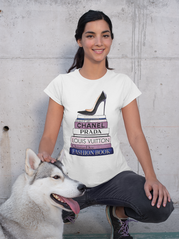 Color Tone Books, Black Heel Women T-shirt