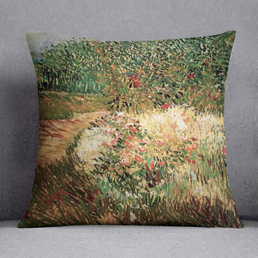 Corner of Voyer d Argenson Park at Asnieres by Van Gogh Cushion