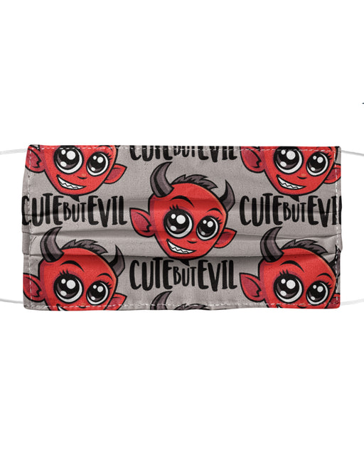 Cute But Evil Pattern Mask