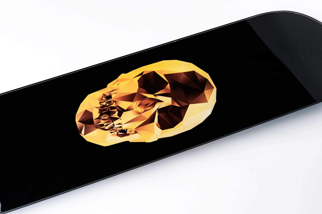Gold Skull Skateboard