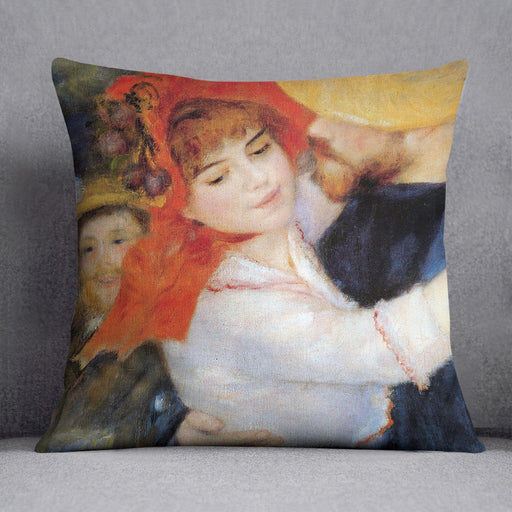 Dance in Bougival Detail by Renoir Cushion