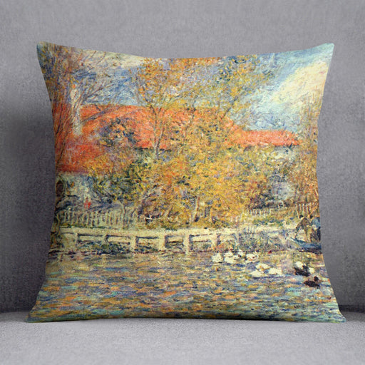 Duck pond by Renoir Cushion