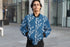Feeling of lightness Pattern - Blue Poster Bomber Jacket