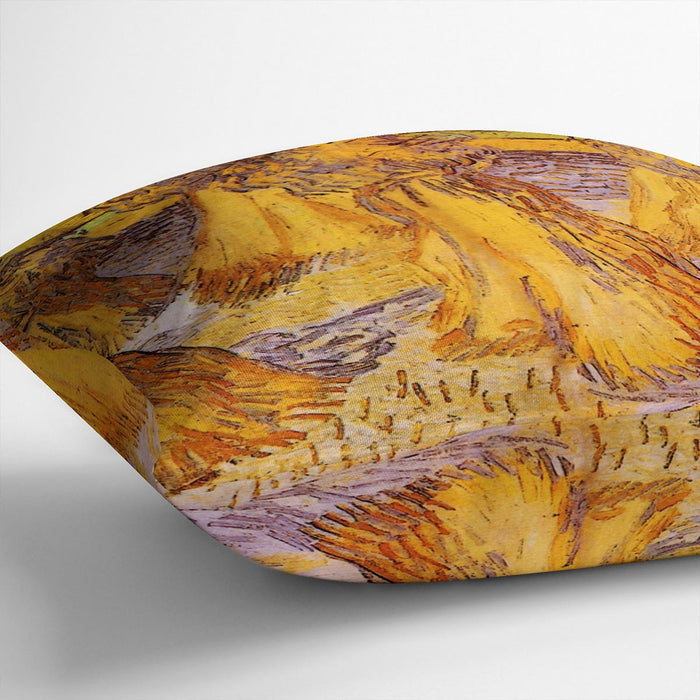 Field with Stacks of Wheat by Van Gogh Cushion
