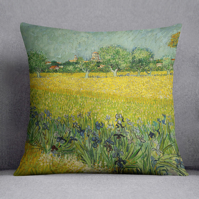 Field with flowers near Arles Cushion
