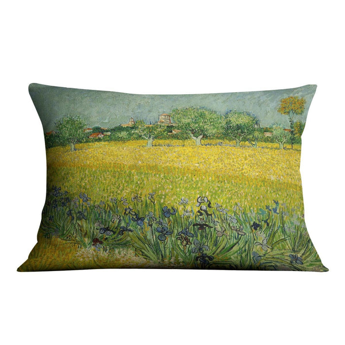 Field with flowers near Arles Cushion