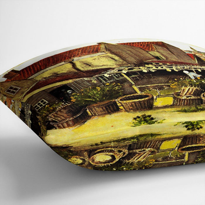Fish-Drying Barn by Van Gogh Cushion