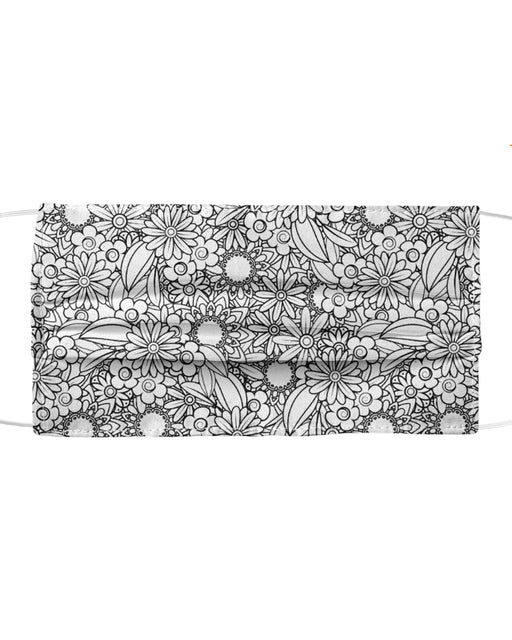 Floral-BW-Mandala Pattern-04 Poster Mask