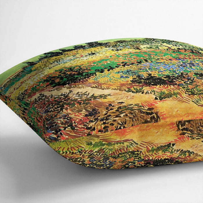 Flowering Garden with Path by Van Gogh Cushion