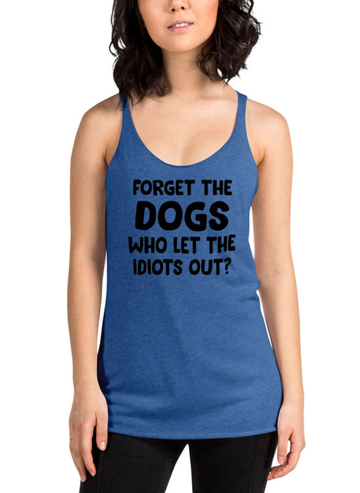 Forget The Dogs Black Women Tank Top
