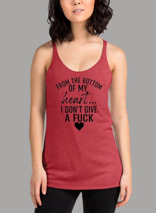 From The Bottom Of My Heart Black Women Tank Top