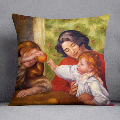Gabrielle Jean and a girl by Renoir Cushion