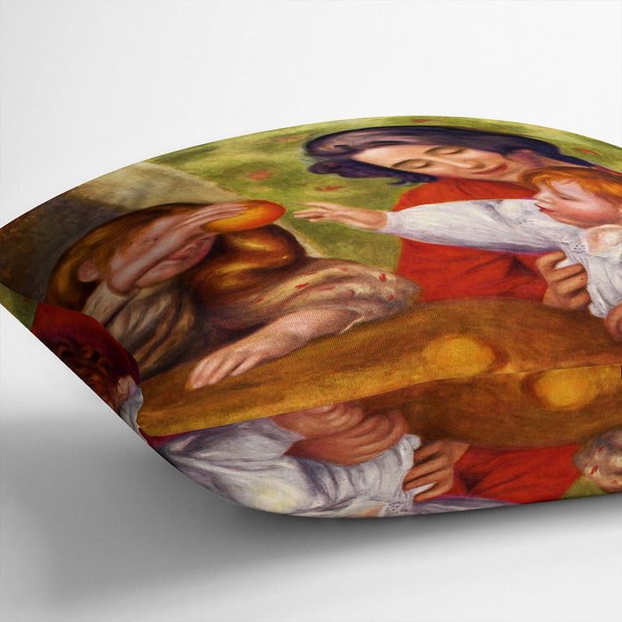 Gabrielle Jean and a girl by Renoir Cushion