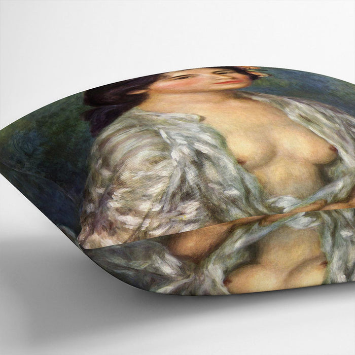 Gabrielle with open blouse by Renoir Cushion