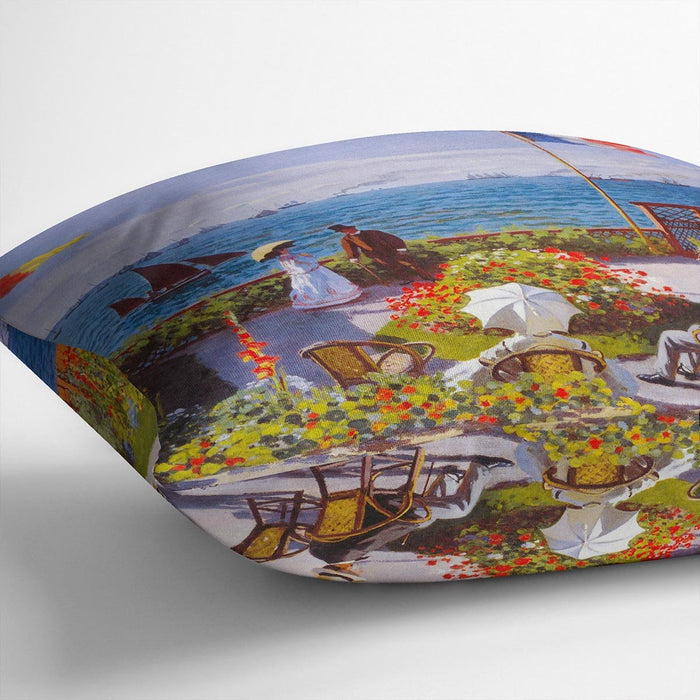 Garden at Sainte Adresse 2 by Monet Cushion