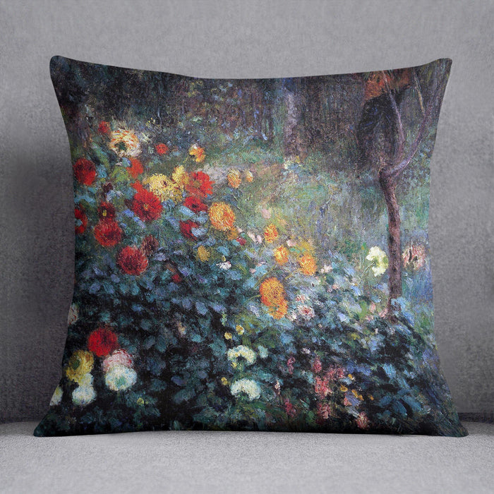 Garden in the street Cortot Montmartre by Renoir Cushion
