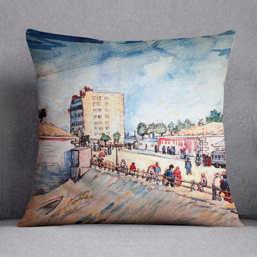 Gate in the Paris Ramparts by Van Gogh Cushion