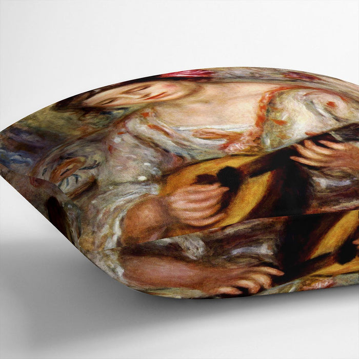 Girl with mandolin by Renoir Cushion