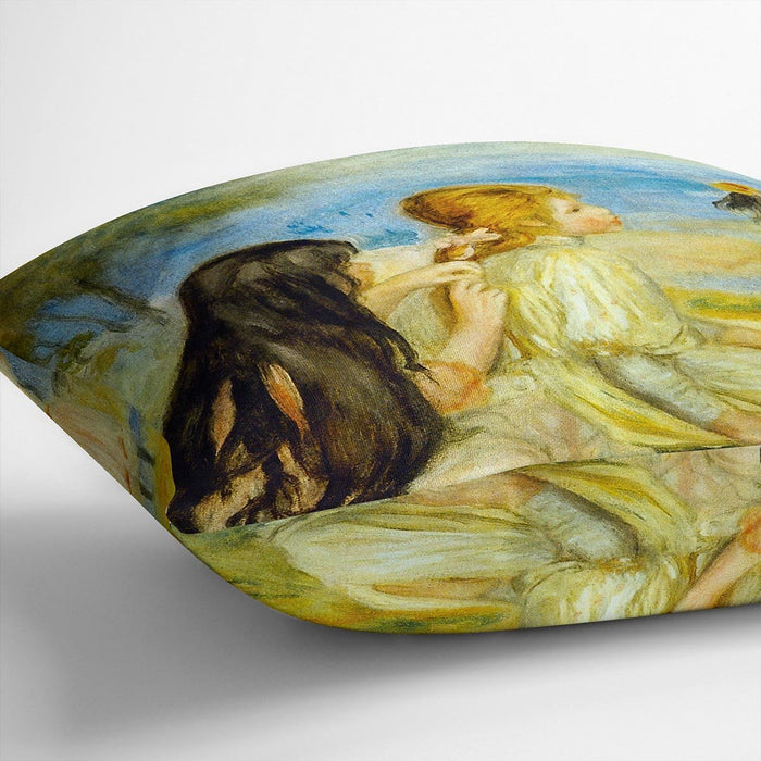 Girls by the Seaside by Renoir Cushion