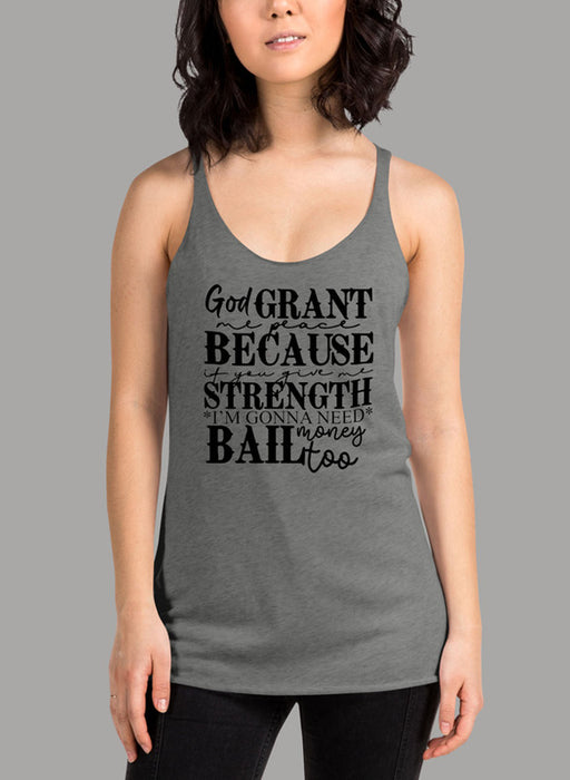 God Grant Me Peace Black Women's Tank Top