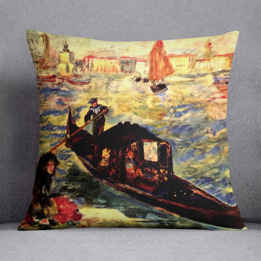 Gondola on the Canale Grande by Renoir Cushion
