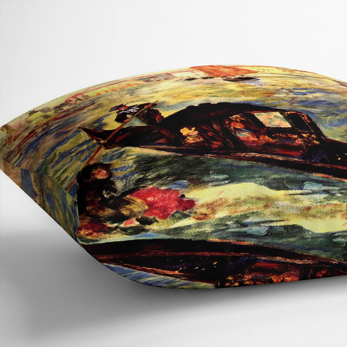 Gondola on the Canale Grande by Renoir Cushion