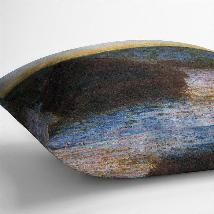Haylofts thaw sunset by Monet Cushion