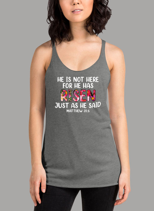 He Is Not Here For He Has Risen Women's Tank Top