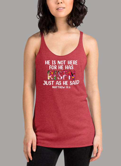 He Is Not Here For He Has Risen Women's Tank Top