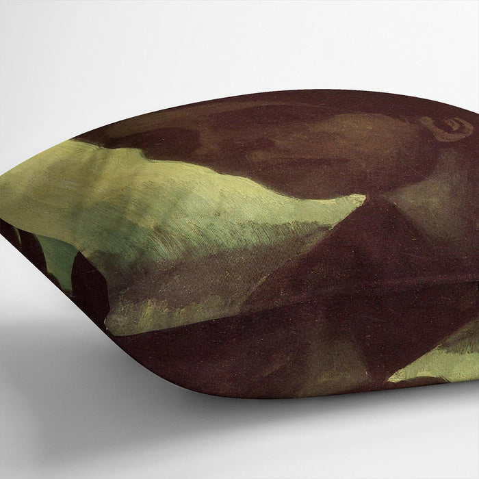 Head of a Young Peasant Woman with Dark Cap by Van Gogh Cushion