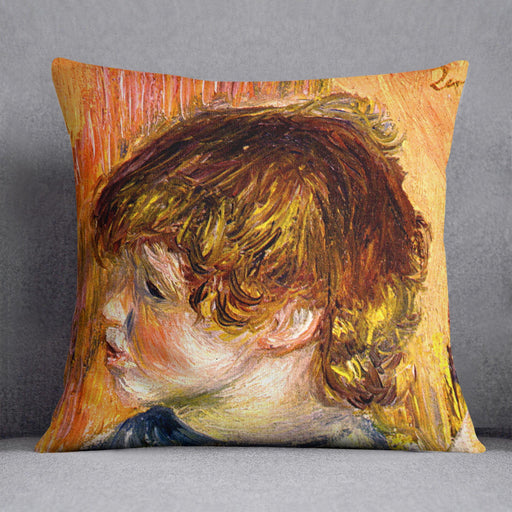 Head of a young girl by Renoir Cushion