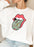 Hippie Floral Tongue Sweat Shirt