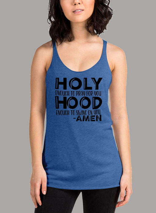 Holy Enough To Pray For You Black Women's Tank Top
