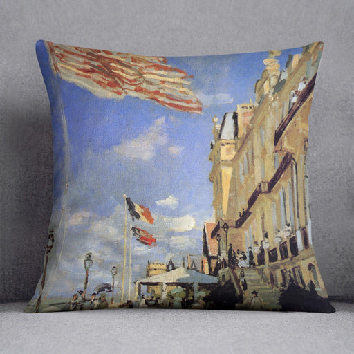 Hotel de Roches Noires a Trouville by Monet Cushion