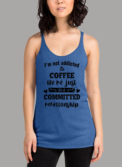 I Am Not Addicted To Coffee Black Women's Tank Top