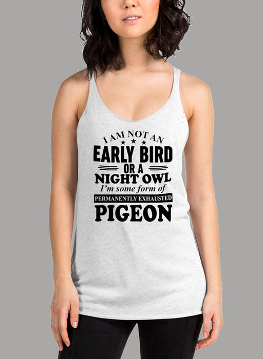 I Am Not An Early Bird Or A Night Owl Black Women's Tank Top