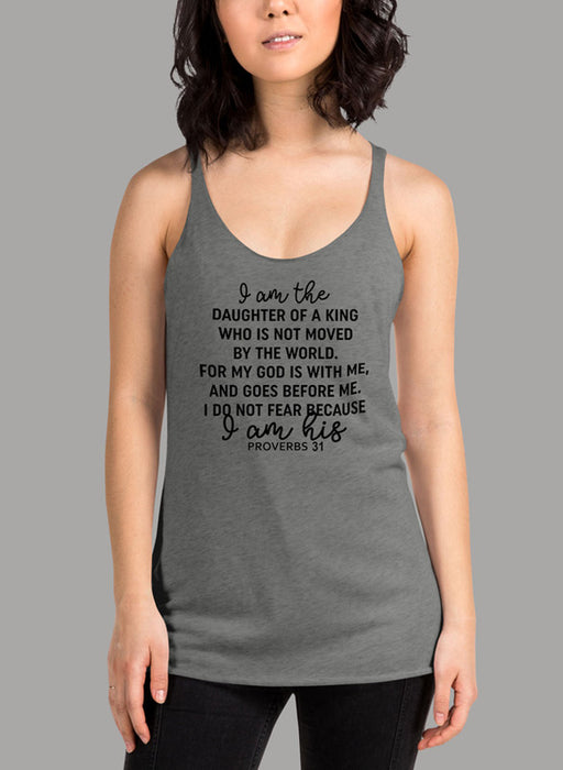 I Am The Daughter Of A King Black Women's Tank Top