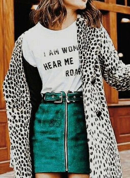 I Am Woman Hear Me Roar Graphic Tshirt