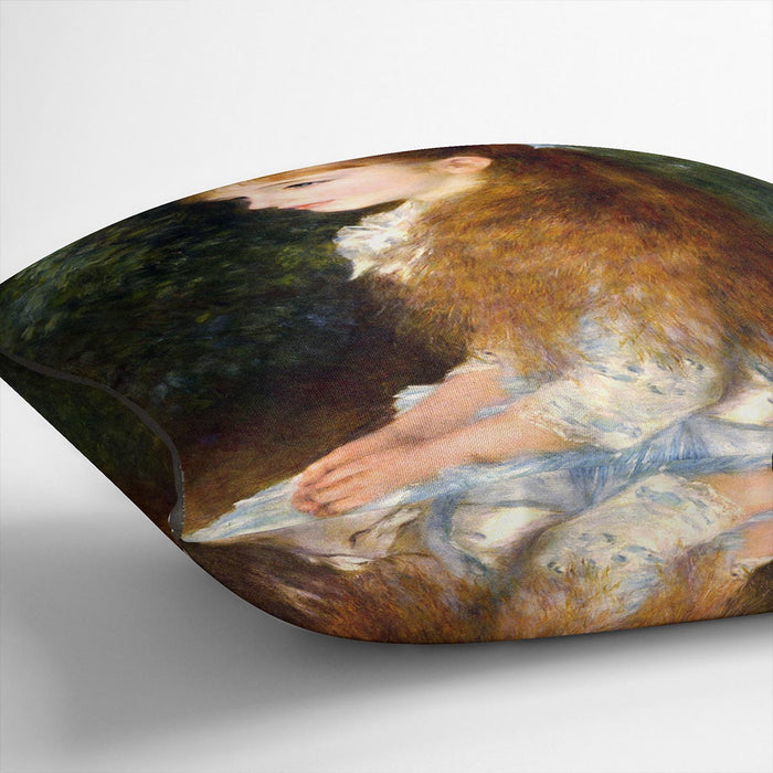 Irene Cahen d Anvers by Renoir Cushion