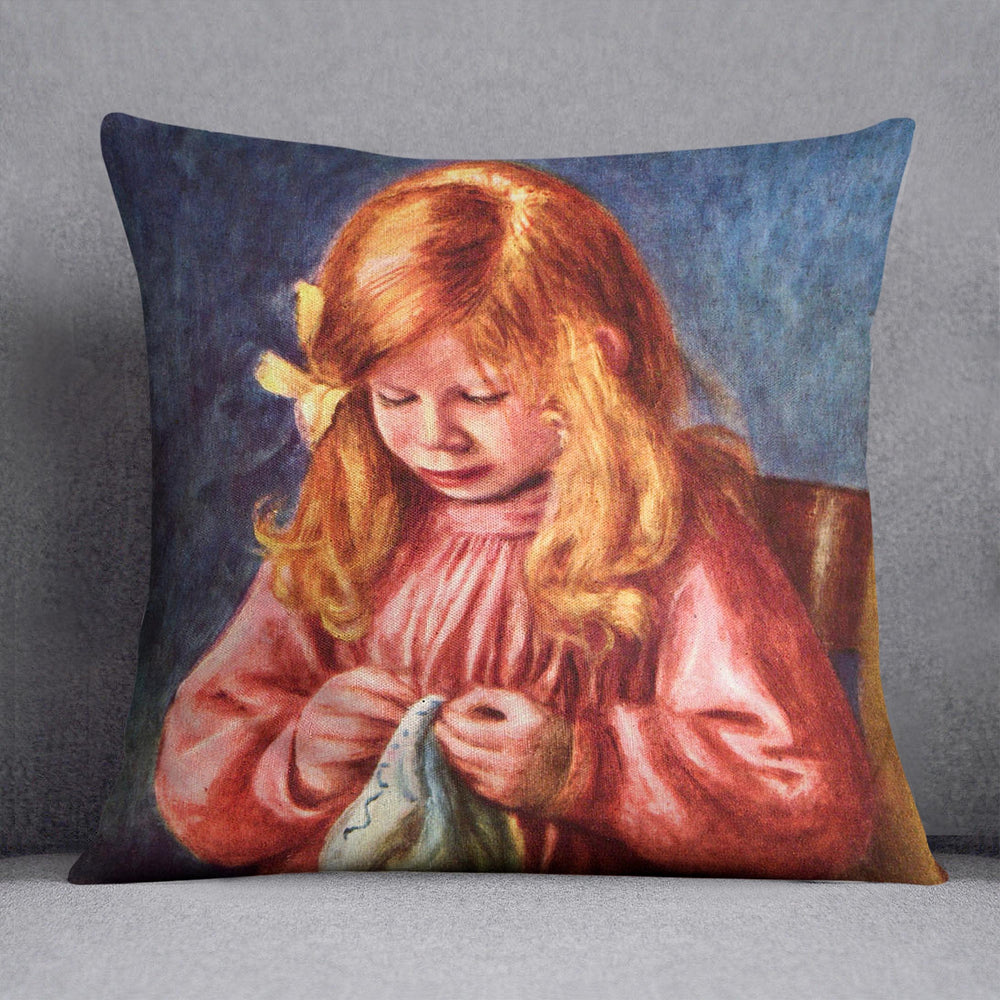 Jean Renoir sewing by Renoir Cushion