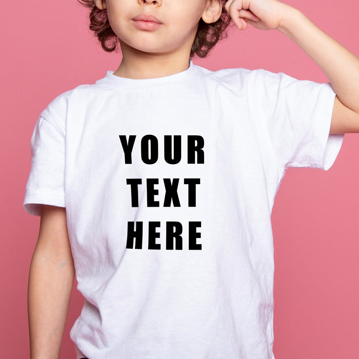 Personalized Kids Tee Shirt, Custom Kids Tee Shirt, With Your Own Text or Design, Handmade Custom Kids Heavy Cotton™ Tee